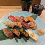 鮨やしろ - 職人握り豪華12貫！