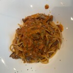 アミーゴ アミーガ - 牛挽肉、キノコ達、トマトクリームミートソース