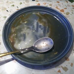 月の鐘 - 2種あいがけカレー（バターチキン・グリーン） ＆ マンゴーラッシー ＆ 自家製プリン アイス乗せ