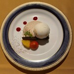 万平ホテル メインダイニングルーム - 小布施産 栗のムース ヨーグルトのシャーベット