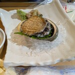 廻鮮寿司 塩釜港 - 小アワビの刺身