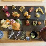 天ぷらと手まり寿司 都 - 都セット