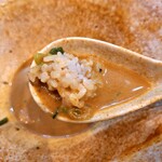 麺処 天川 - ごはんを入れてリゾット風に