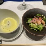 ステーキハウス 縁 - 2025.9.11  スープとサラダ