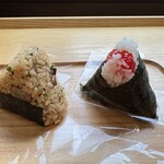 にぎりめし てっぺん - 料理写真:さんまごはん＆筋子