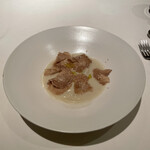 レストラン オオツ - アルバ産白トリュフ 小澤ファームさんの熟成じゃがいもラビオリ