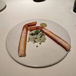 レストラン オオツ - .富山産ベニズワイガニ 蟹味噌ソース フヌイユ冬瓜ケッパーのサラダ