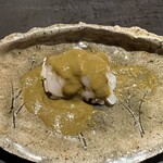 くろ﨑 - 肝ソースに白エビ＆シャリ玉