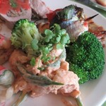 壱弐参 CAFE - 鶏ささみとインゲンは、コチュジャン、味噌、すりごまでマリネ