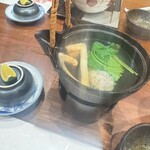 松葉温泉 滝の湯 - 松茸の土瓶蒸し、鱧
