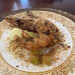 点心爛漫tejima - 揚げ海老のスパイシーパウダー銀杏添え
