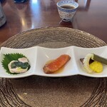 点心爛漫tejima - 本日の前菜３品