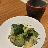 炭焼うな富士 名駅店 - お通しも美味しい