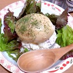 たこ酒場 くれおーる - 燻製たまごとたこポテトサラダ♪