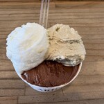 アリエッタ デル ジェラート - グランデ（ラッテ、ほうじ茶ラッテ、アプリマクカカオ）