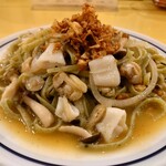 関谷スパゲティ - 【10月前半】［スペシャルスパゲティ］自家製アオサ麺　魚介とアオサの醤油スパゲティ