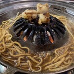 焼肉の瑞園 - 〆のじゃがいも麺とホルモン