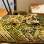 鮨ひろ瀬 - スミイカの下足、松川ガレイのえんがわ