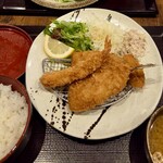 菊松食堂 - 海鮮トリプルミックスフライ定食