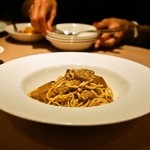 イルバンボリーノ - 2014.11 ポルチーニ茸のソース、パルミジャーノ風味 自家製タリオリーニ（1,500円）