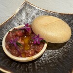 和牛料理 蓮 - 和牛ユッケ最中