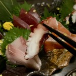 海鮮炭火原始焼き 日本酒 のど黒炭魚 - 
