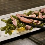 海鮮炭火原始焼き 日本酒 のど黒炭魚 - 