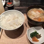 酢重ダイニング - ご飯と豚汁セット