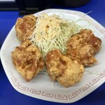 来来亭 豊中夕日丘店 - 定食のカラアゲ4個。単品で頼むと6個で620円