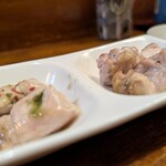 鳥長 - これ、すごくおいしかった。鹿児島の地鶏も好きだけど、それでもここのはうまいと感じた。