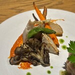 野乃庵 - 旬野菜の野々庵コース(￥6,600)　野菜の実力のお野菜ステーキプレート　パプリカソース