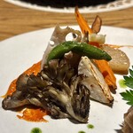 野乃庵 - 旬野菜の野々庵コース(￥6,600)　野菜の実力のお野菜ステーキプレート　パプリカソース