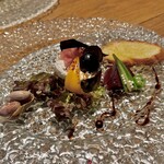 野乃庵 - 旬野菜の野々庵コース(￥6,600)　生ハム、なすとカッテージチーズ