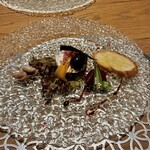 野乃庵 - 旬野菜の野々庵コース(￥6,600)　生ハム、なすとカッテージチーズ