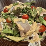 鶏屋 香車 - 鶏の生ハムサラダ
