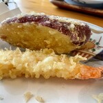 蕎麦料理 すみや - 大きなさつまいも天と海老
⚫️海老野菜天せいろ　2,600円+tax