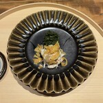 温石 - どうまん蟹  栗のチップ  空芯菜