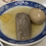 藤鉄板焼 - おでん　玉子　150円　こんにゃく　160円