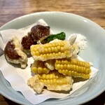 ひさご - 深谷とうもろこしとママ椎茸の天ぷら