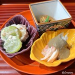 吉左エ門、 - 前菜三種盛