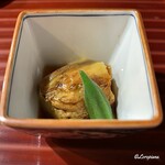 323623403 - 賀茂茄子の焼浸しと陸蓮根