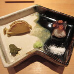 鮨 さかい - 真蛸、鮑 