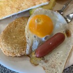 コーヒーハウス101 - コロッケと目玉焼きウインナー