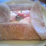 ブレッツカフェ クレープリー 表参道店 - ハムとキノコのガレット