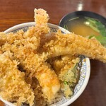 土手の伊勢屋 - 天丼ロ+おみそ椀