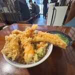 土手の伊勢屋 - 天丼ロ(\2,800)+おみそ椀(\300)
