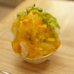 なごかふぇ - アボカドマンゴーかき氷