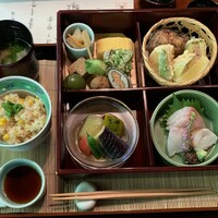 葉山 日影茶屋 - ひかげ弁当　とうもろこしご飯おかわりできました