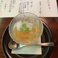 葉山 日影茶屋 - デザートの白玉に載ってる氷自体が、味は付いていないのに美味しい