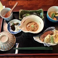 葉山 日影茶屋 - 鯛茶漬けの御膳　お魚の竜田揚げも美味しい